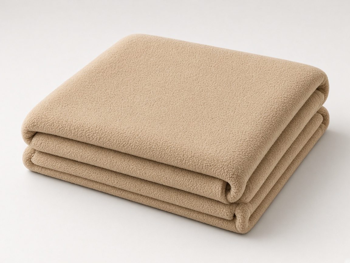 Plaid doux plié, vue produit studio