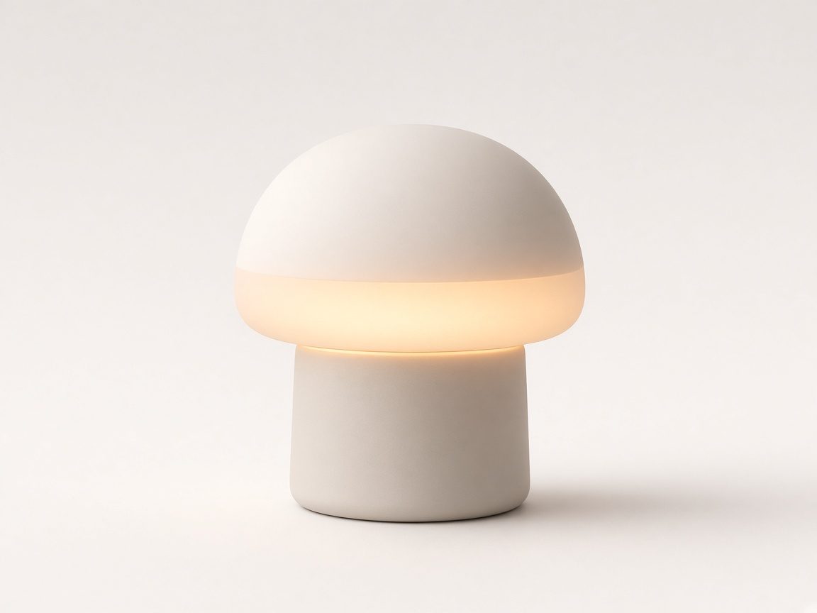 Petite lampe LED design sans fil, vue produit studio