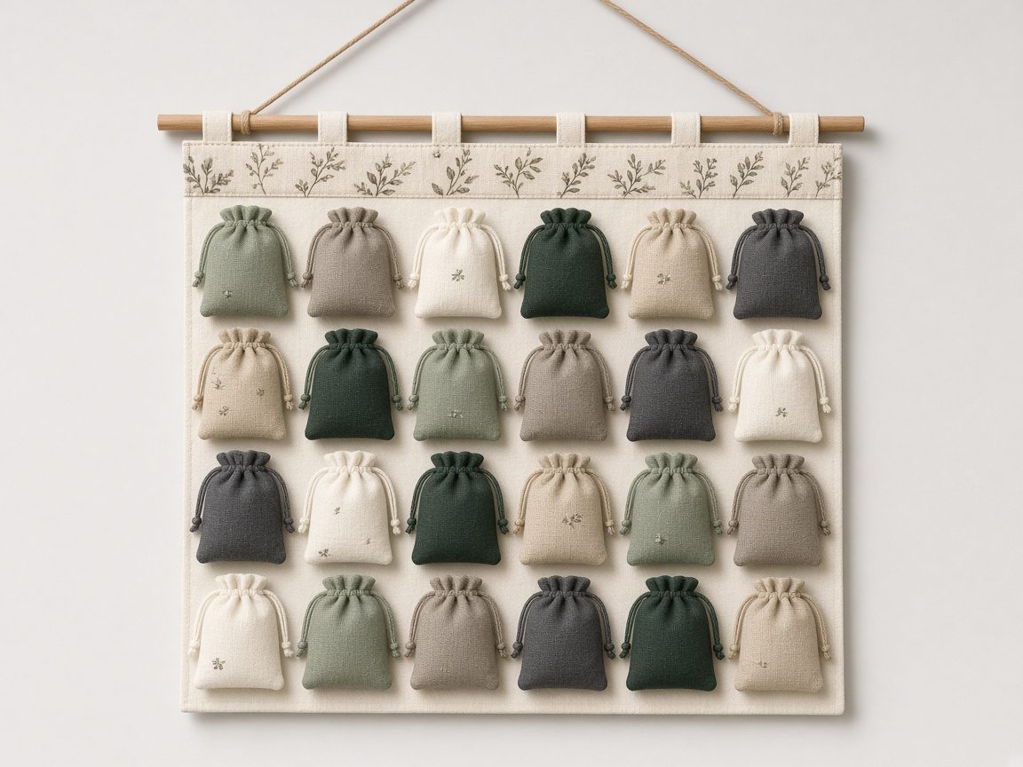 Calendrier de l'Avent réutilisable à pochettes