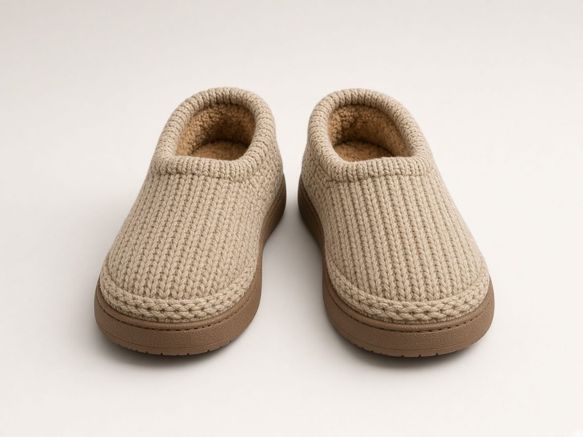 Paire de chaussons chauds en laine