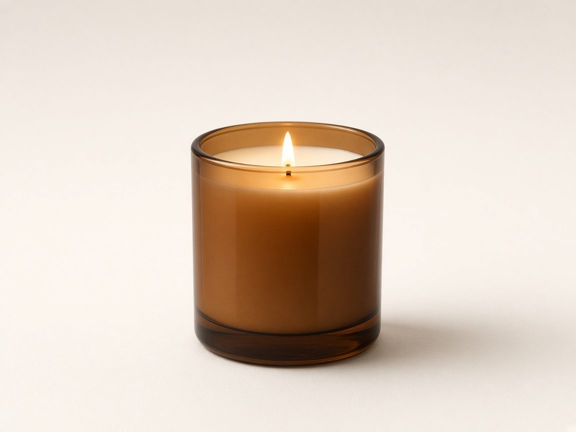 Bougie parfumée dans un pot en verre